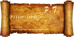 Piller Teréz névjegykártya